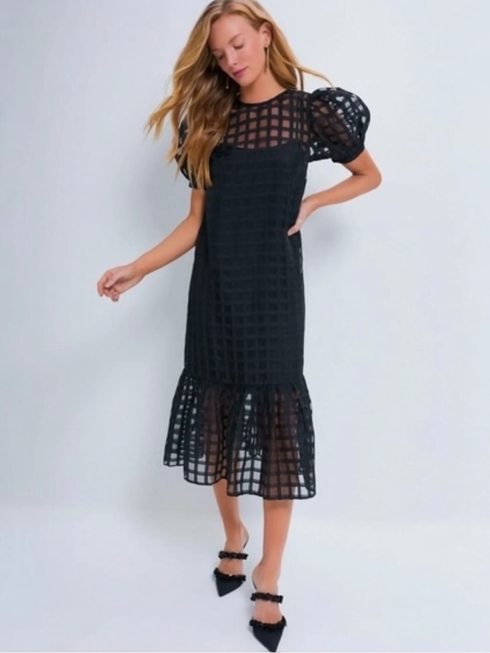 TUCKERNUCK HYACINTH HOUSE Organza Windowpane Waverly Dress NEW WITH TAGS